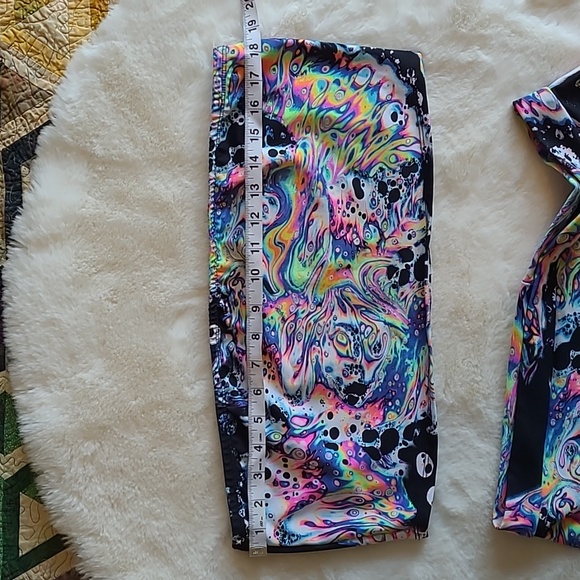 iHeartRaves 2 PC High Waist Bottoms & Tube Top Rave Neon Festival Summer Set - Picture 9 of 13